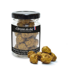 Pot de pralines noisettes dorées déco réf.EDC70003