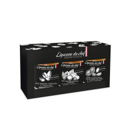 Coffret 3 mini pots de pâtes de pralinés réf.EDC70009