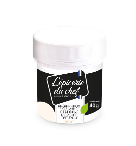 Préparation colorante en poudre d’origine naturelle Blanc 40 g