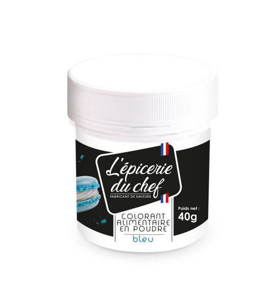 Colorant alimentaire en poudre bleu 40g - L'Épicerie du Chef