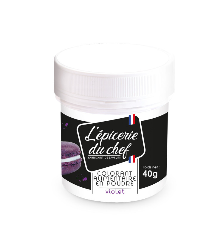 Colorant alimentaire en poudre violet 40g - L'Épicerie du Chef