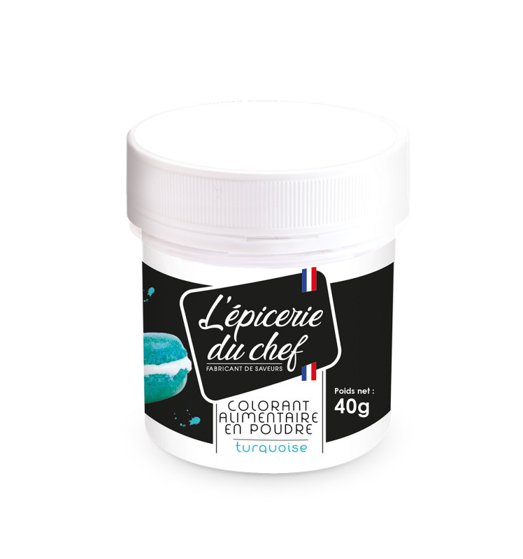 Colorant alimentaire en poudre Turquoise 40g