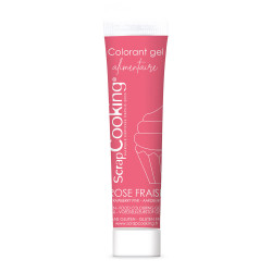 Colorant gel rose fraise 20 gr - ScrapCooking