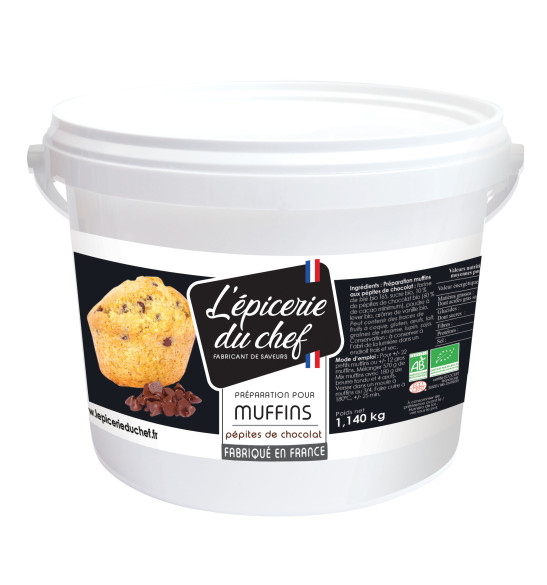 Préparation bio muffins aux pépites de chocolat 1140g Préparation bio muffins aux pépites de chocolat 1140g