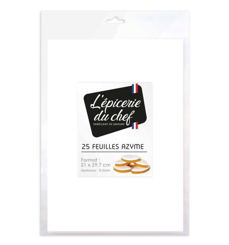 25 feuilles azyme blanches spécial calissons