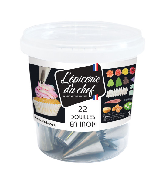 Seau de 22 douilles inox Seau de 22 douilles inox