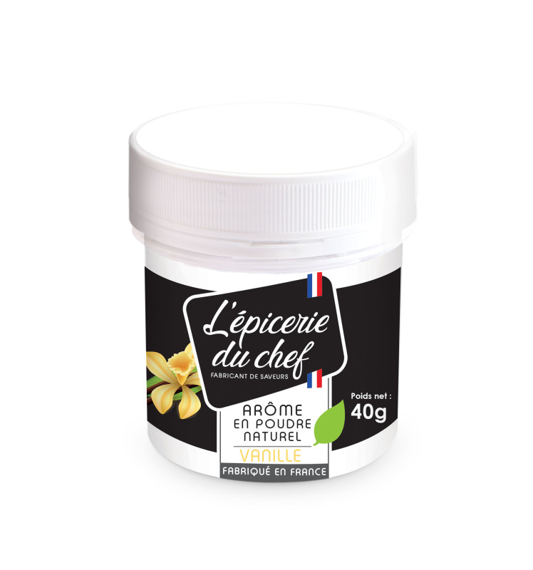 Arôme naturel en poudre vanille 40g - L'épicerie du chef