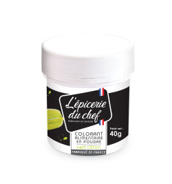 Colorant artificiel en poudre Vert citron 40g