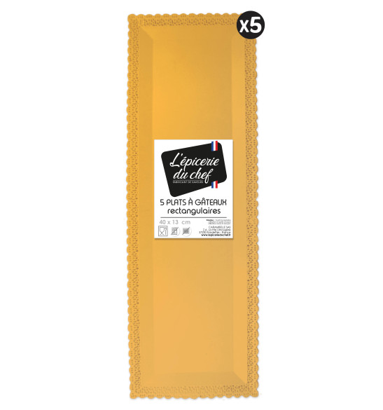 5 plats dentelle rectangle doré 5 plats dentelle rectangle doré