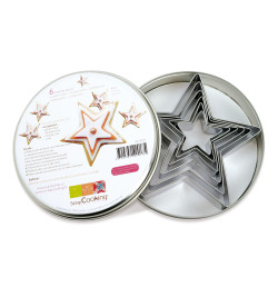 Set of 5 Star cookie cutters
