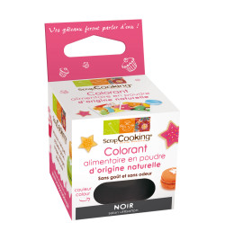 Colorant alimentaire en poudre d'origine naturelle noir réf.4203