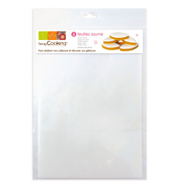 Lot de 6 feuilles azyme spécial calissons réf.7300