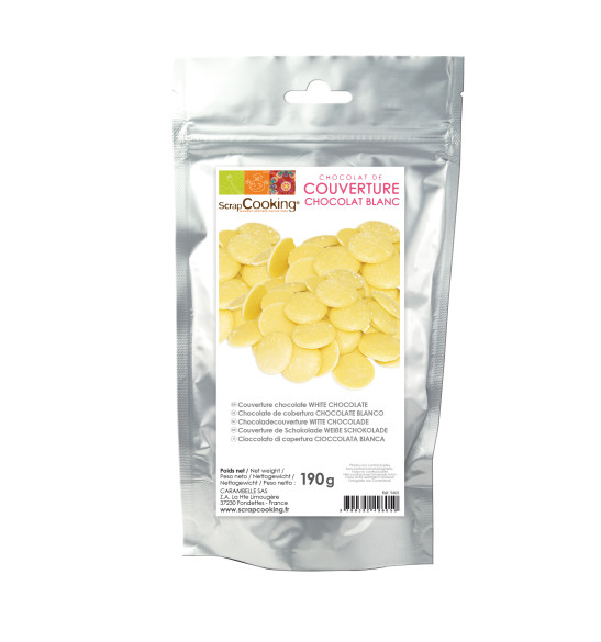 Palets de chocolat blanc 190 gr Palets de chocolat blanc 190 gr