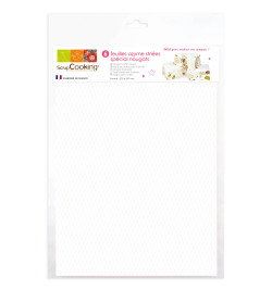 Lot de 6 feuilles azyme striées spécial nougat 7303