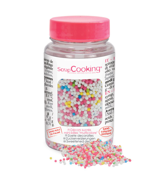 Multi-coloured mini-sugar sprinkle decos 80 g Multi-coloured mini-sugar sprinkle decos 80 g