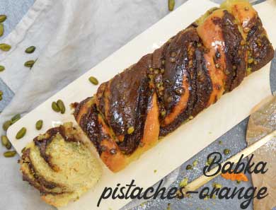 Babka pistache orange