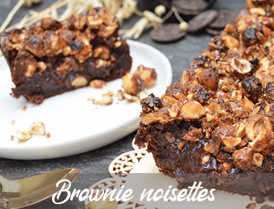 Brownie noisette